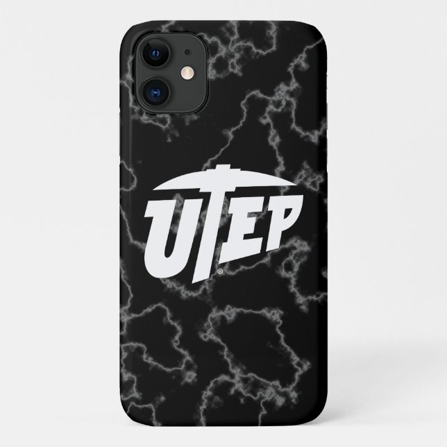UTEP Black Marble Case-Mate iPhone Case (Back)