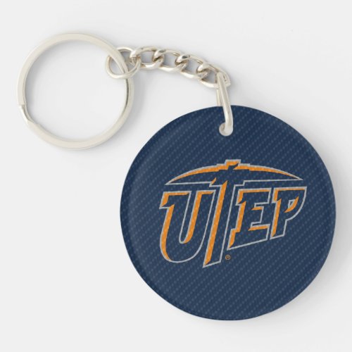 UTEP Carbon Fiber Keychain