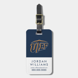 UTEP Carbon Fiber Luggage Tag