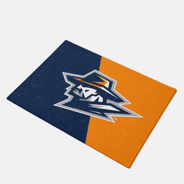 UTEP Color Block Distressed Doormat (Angled)