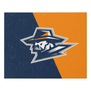 UTEP Color Block Distressed Faux Canvas Print