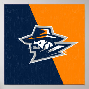 UTEP Color Block Distressed Poster