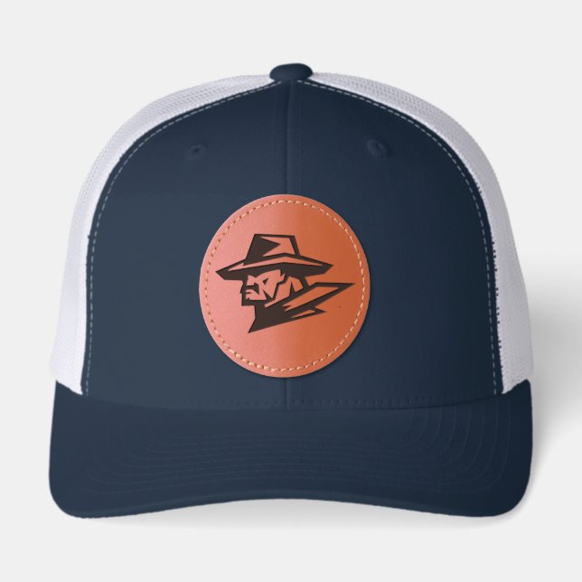 UTEP Miner Logo Leather Patch Hat (Front)