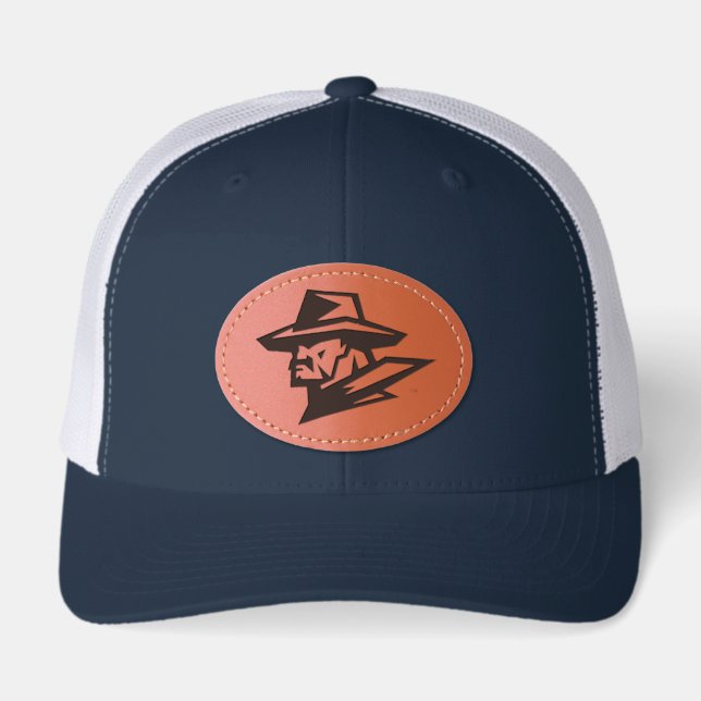 UTEP Miner Logo Leather Patch Hat (Front)