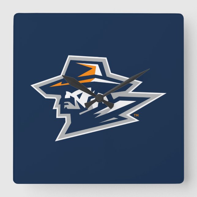 UTEP Miner Logo Square Wall Clock (Front)