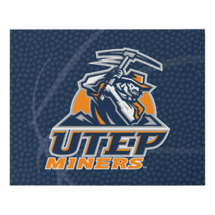 UTEP Miners Basketball Faux Canvas Print