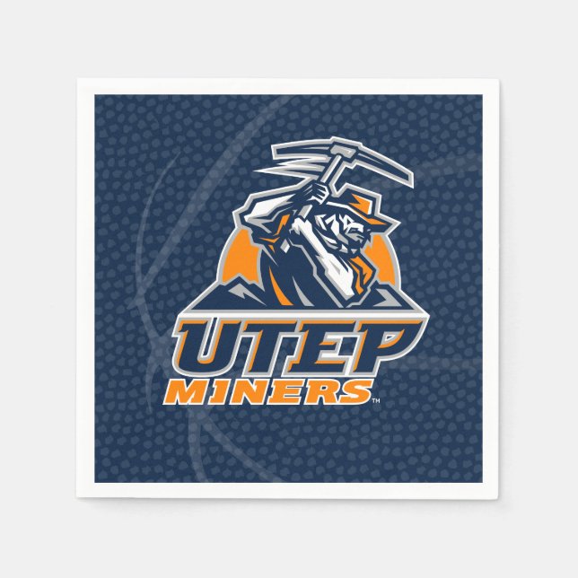 UTEP Miners Basketball Napkins (Front)