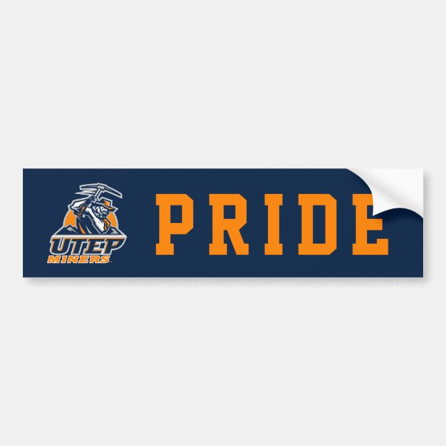 UTEP Miners Bumper Sticker (Front)