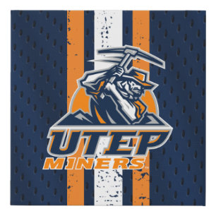 UTEP Miners Jersey Faux Canvas Print