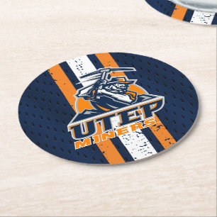 UTEP Miners Jersey Round Paper Coaster