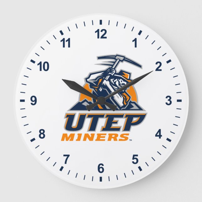UTEP Miners Large Clock (Front)