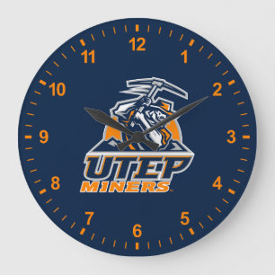 UTEP Miners Large Clock