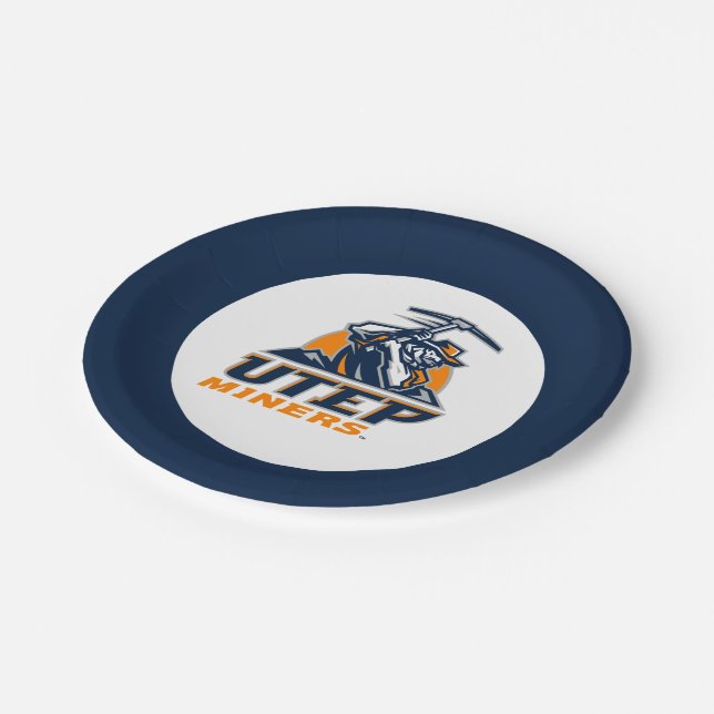UTEP Miners Paper Plates (Angled)