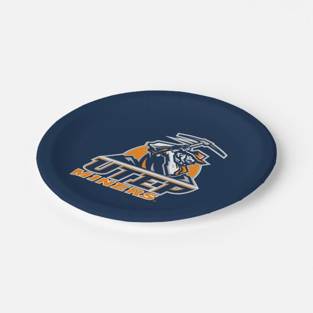 UTEP Miners Paper Plates (Angled)