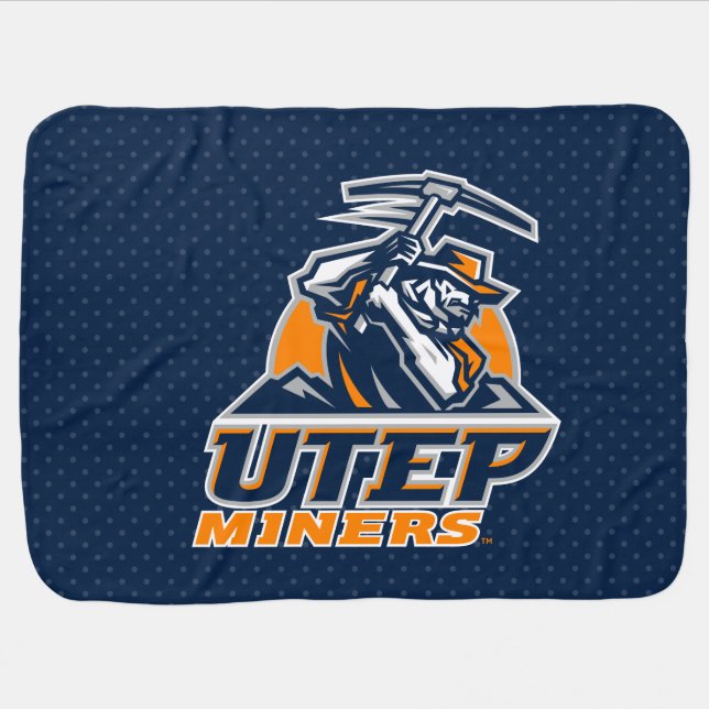 UTEP Miners Polka Dots Baby Blanket (Horizontal)