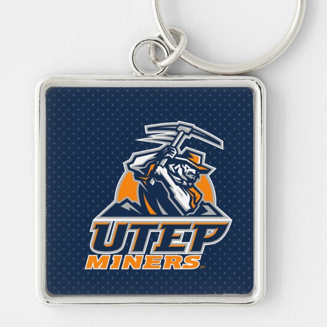 UTEP Miners Polka Dots Keychain (Front)