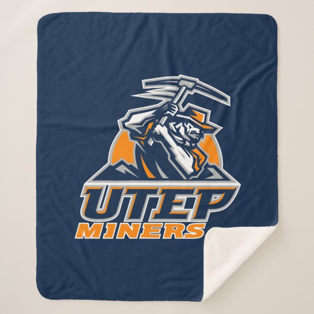 UTEP Miners Sherpa Blanket (Front)