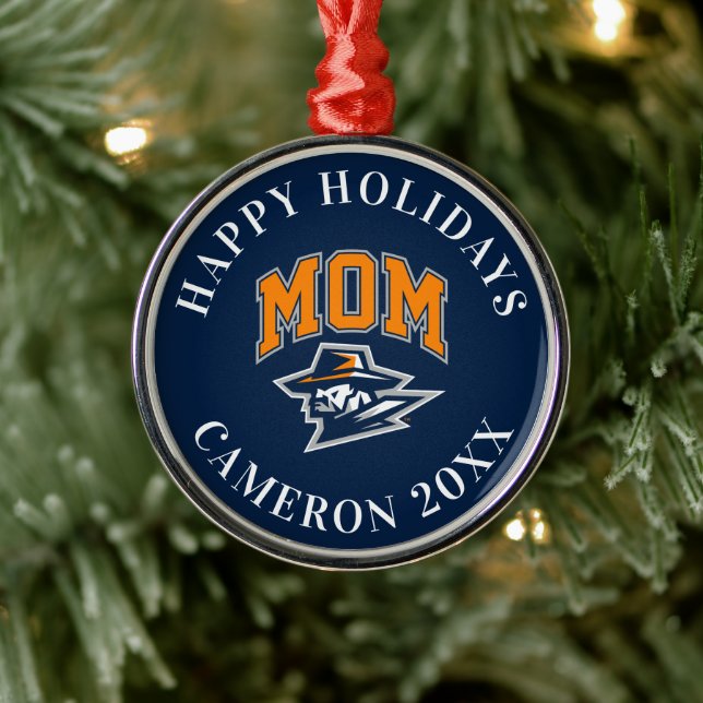 UTEP Mom Metal Ornament (Tree)