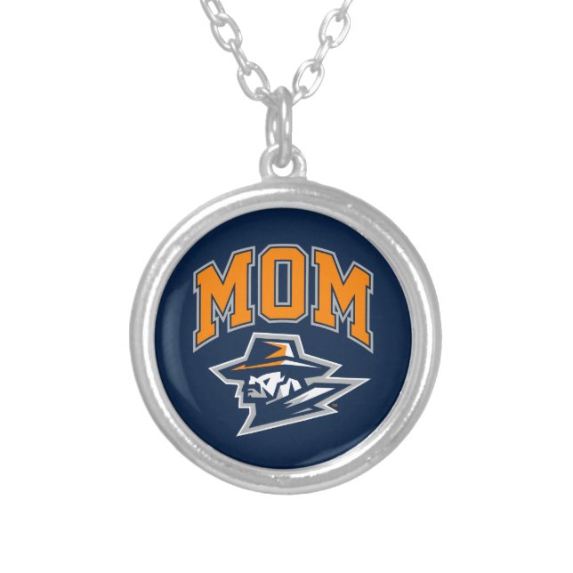 UTEP Mom Silver Plated Necklace (Front)