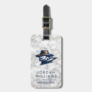 UTEP White Marble Luggage Tag