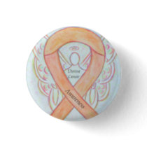 Uterine Cancer Angel Awareness Custom Ribbon Pins