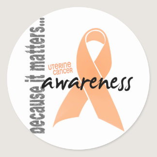 Uterine Cancer Awareness Classic Round Sticker