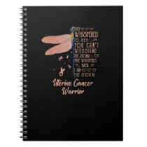 Uterine Cancer Awareness Dragonfly Ribbon Notebook