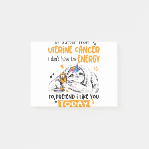 Uterine Cancer Awareness Month Ribbon Gifts Post_it Notes
