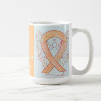 Uterine Cancer Awareness Ribbon Angel Mug