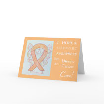 Uterine Cancer Awareness Ribbon Greeting Card