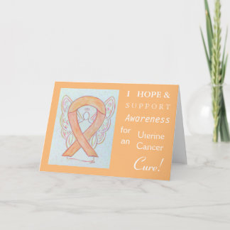 Uterine Cancer Awareness Ribbon Greeting Card