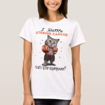 Uterine Cancer Awareness Ribbon Support Gifts T-Shirt