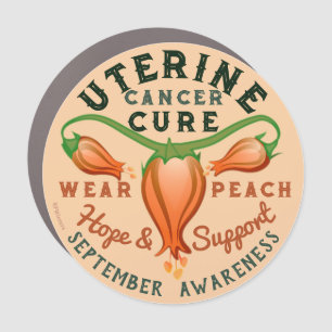Uterine Cancer Awareness, Uterus Cure, September Car Magnet
