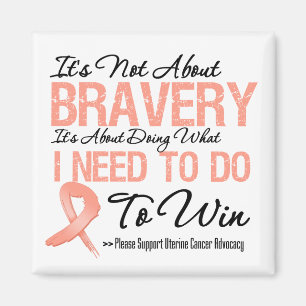 Uterine Cancer Battle Magnet