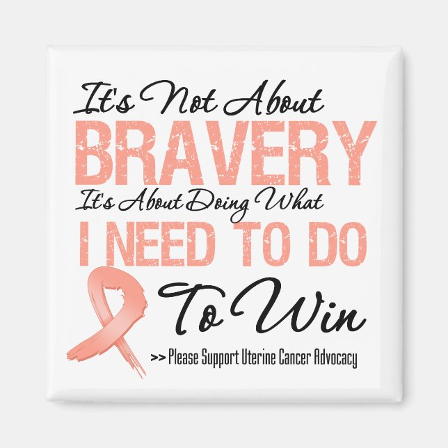 Uterine Cancer Battle Magnet (Front)