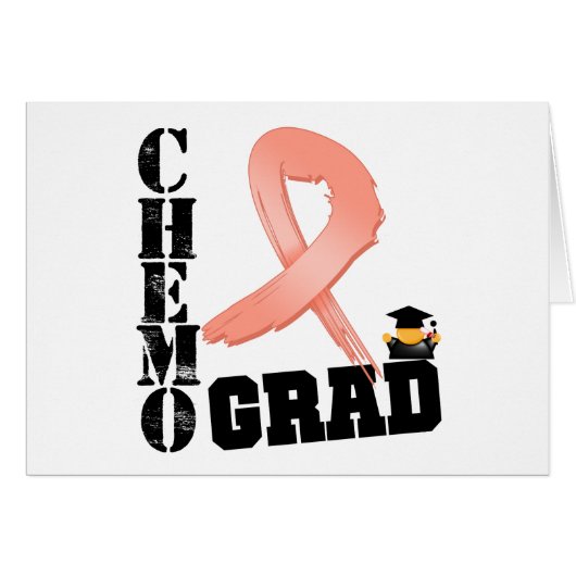 Uterine Cancer Chemo Grad Cards (Front Horizontal)