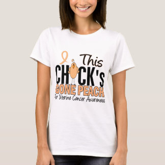 Uterine Cancer Chick Gone Peach T-Shirt
