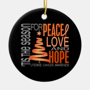 Uterine Cancer Christmas 1 Ornaments