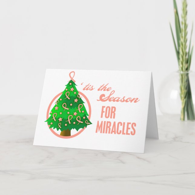 Uterine Cancer Christmas Miracles Holiday Card (Front)