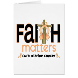 Uterine Cancer Faith Matters Cross 1 Cards
