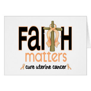Uterine Cancer Faith Matters Cross 1 Cards