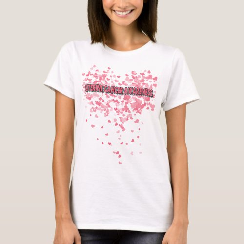 uterine cancer heart T_Shirt