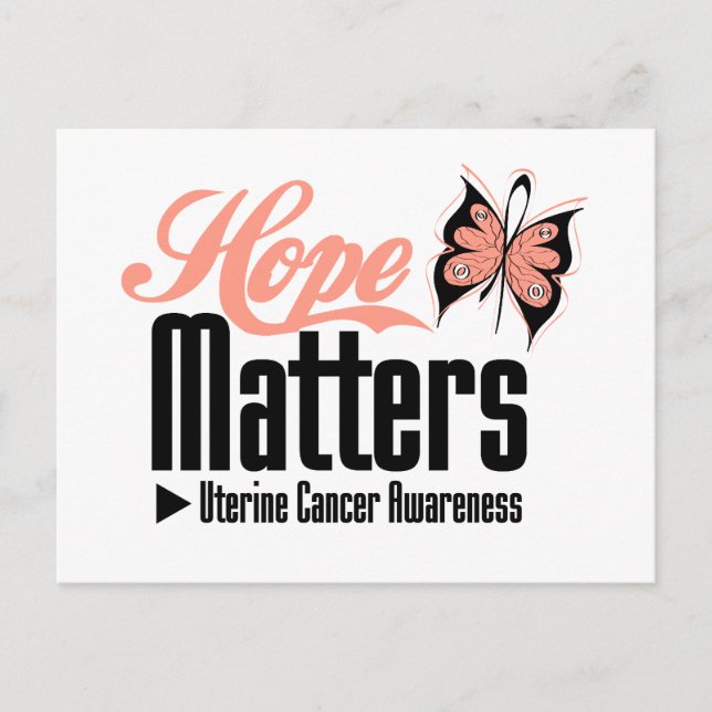 Uterine Cancer HOPE MATTERS Postcard (Front)