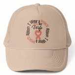 Uterine Cancer I Wear Peach Ribbon For My Wife Trucker Hat