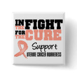 Uterine Cancer In The Fight For The Cure Pinback Button