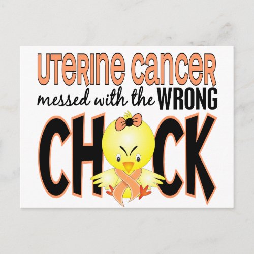 Uterine Cancer Messed With The Wrong Chick Postcard