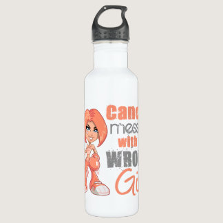 Uterine Cancer Messed With Wrong Girl.png Water Bottle