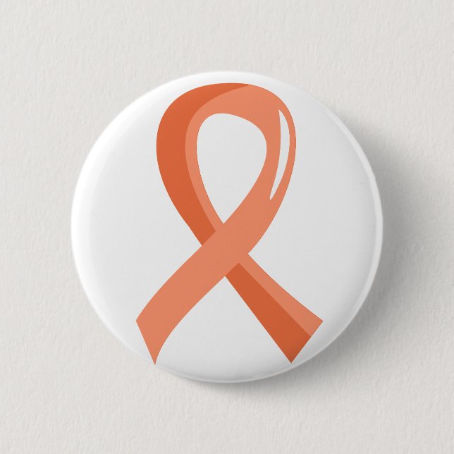 Uterine Cancer Peach Ribbon 3 Button (Front)