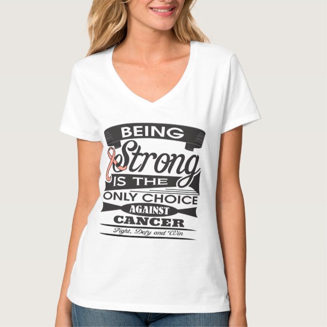 Uterine Cancer Strong T-Shirt (Front)