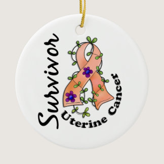 Uterine Cancer Survivor 15 Ceramic Ornament